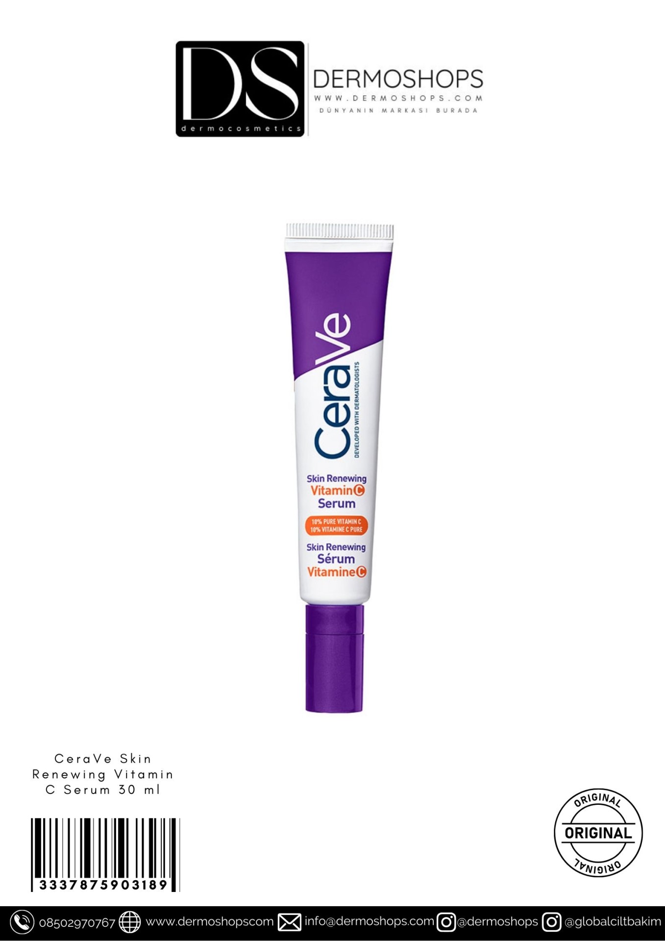 CeraVe Skin Renewing Vitamin C Serum 30 ml